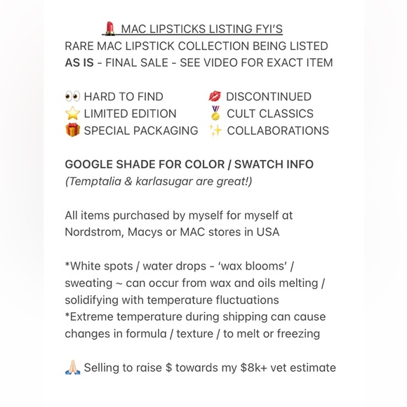 PHOSPHORESCENT MAC SHEEN SUPREME LIPSTICKS RARE DISCONTINUED - Picture 11 of 14